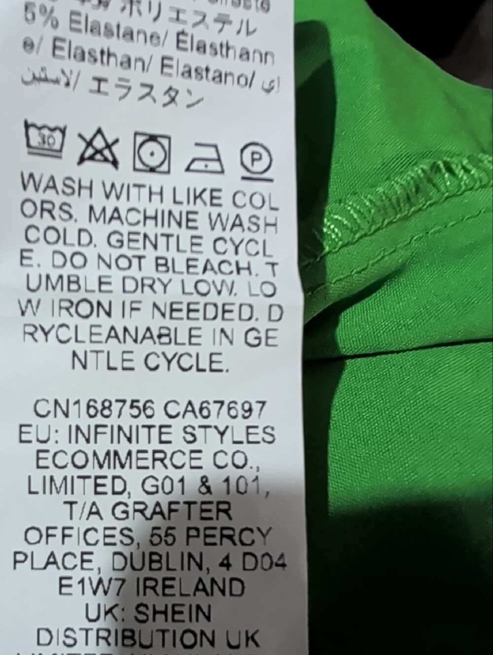 SHEIN Curve 2XL One Shoulder Lime Green Curve Dress - Picture 5 of 5